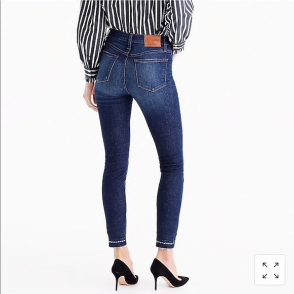 J. Crew High Rise Toothpick Raw Hem Jeans (25P) - Picture 2 of 12